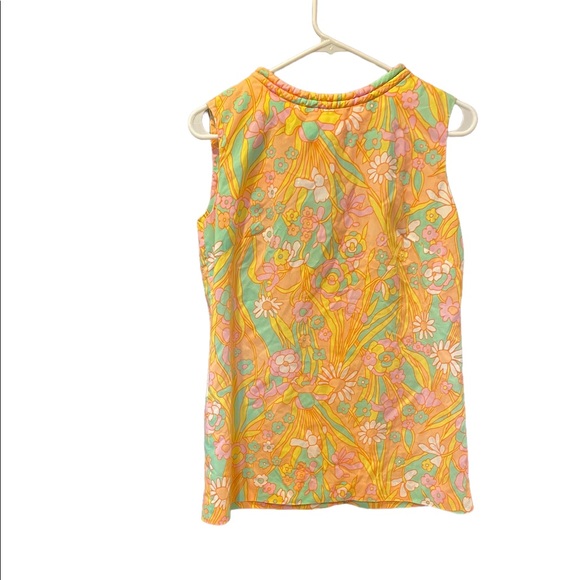 Vintage Stacy Ames Retro floral design mini mini dress/blouse - Picture 2 of 12